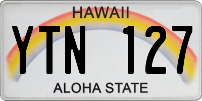 HI license plate YTN127