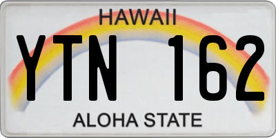HI license plate YTN162