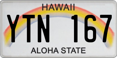 HI license plate YTN167
