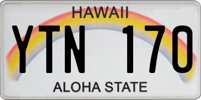 HI license plate YTN170