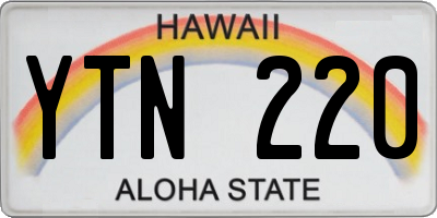 HI license plate YTN220