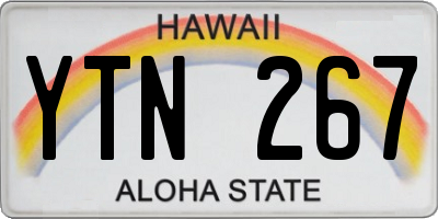 HI license plate YTN267