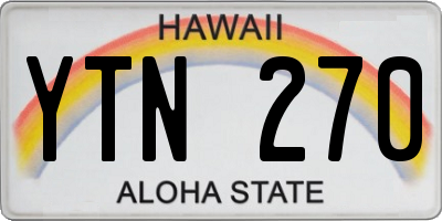 HI license plate YTN270
