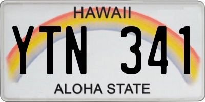 HI license plate YTN341
