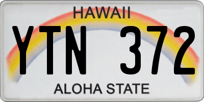 HI license plate YTN372