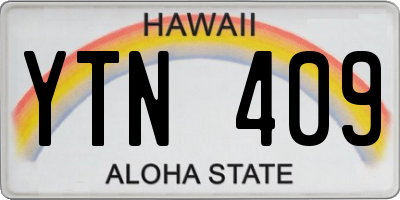 HI license plate YTN409
