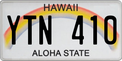 HI license plate YTN410