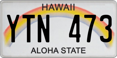 HI license plate YTN473