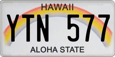 HI license plate YTN577