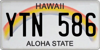 HI license plate YTN586