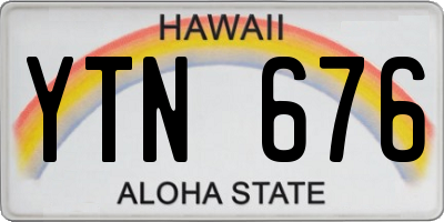 HI license plate YTN676
