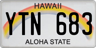 HI license plate YTN683