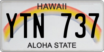 HI license plate YTN737
