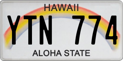 HI license plate YTN774