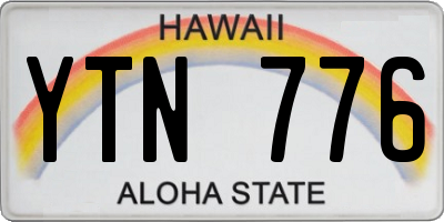 HI license plate YTN776