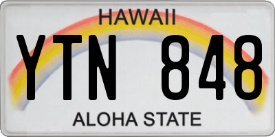 HI license plate YTN848