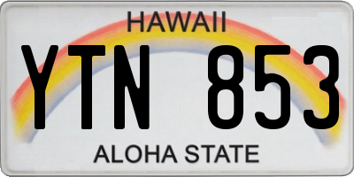 HI license plate YTN853