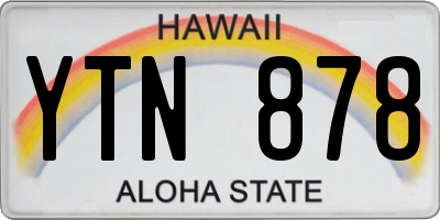 HI license plate YTN878
