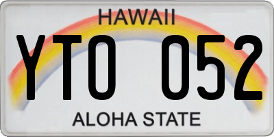 HI license plate YTO052