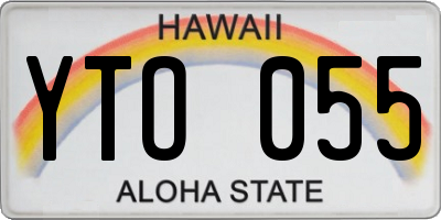 HI license plate YTO055
