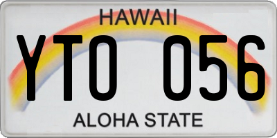 HI license plate YTO056