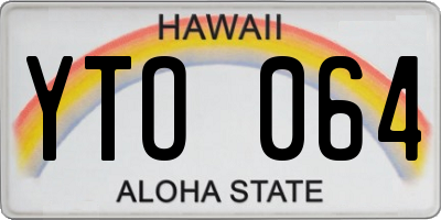 HI license plate YTO064
