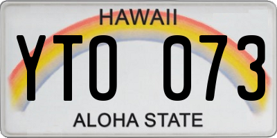 HI license plate YTO073