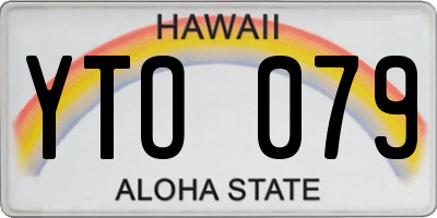 HI license plate YTO079
