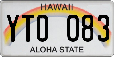 HI license plate YTO083