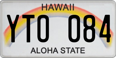HI license plate YTO084