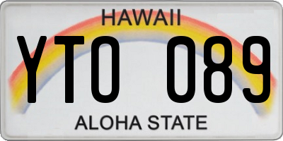 HI license plate YTO089