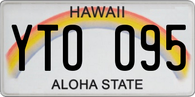 HI license plate YTO095