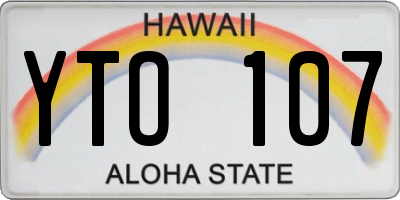 HI license plate YTO107