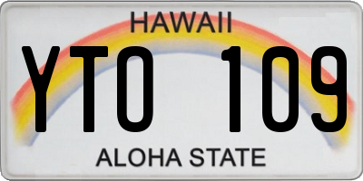 HI license plate YTO109
