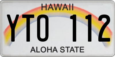 HI license plate YTO112
