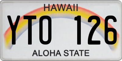 HI license plate YTO126
