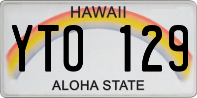 HI license plate YTO129