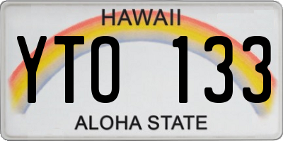 HI license plate YTO133