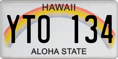 HI license plate YTO134