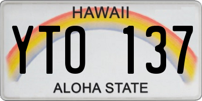 HI license plate YTO137