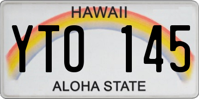 HI license plate YTO145
