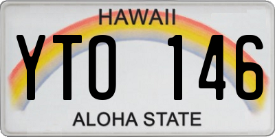 HI license plate YTO146