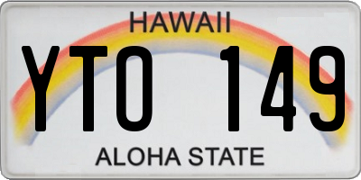 HI license plate YTO149