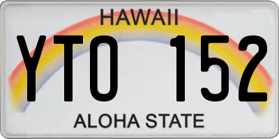 HI license plate YTO152