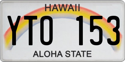 HI license plate YTO153