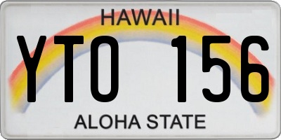 HI license plate YTO156