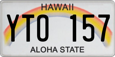 HI license plate YTO157