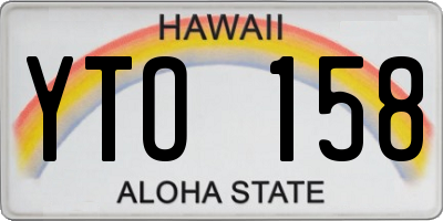 HI license plate YTO158