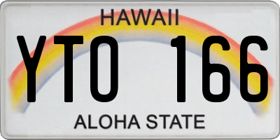 HI license plate YTO166