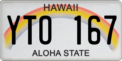 HI license plate YTO167
